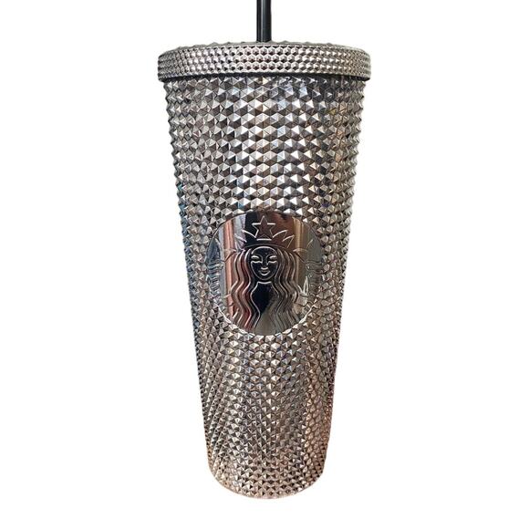 Disney Starbucks Tumbler Mickey Geometric - Silver Studded 100th Anniversary - Picture 1 of 6